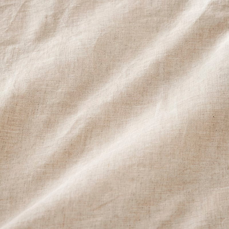 Vintage Washed Linen Check Cot Quilt Cover Set