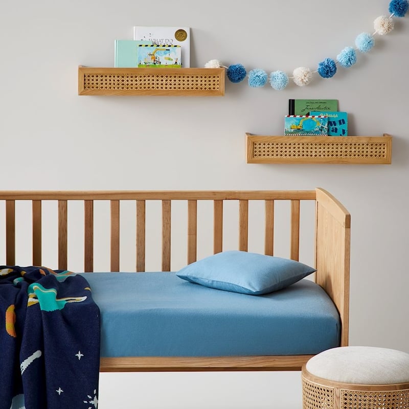 Plain Dye Atlantic Flannelette Cot Sheet Set