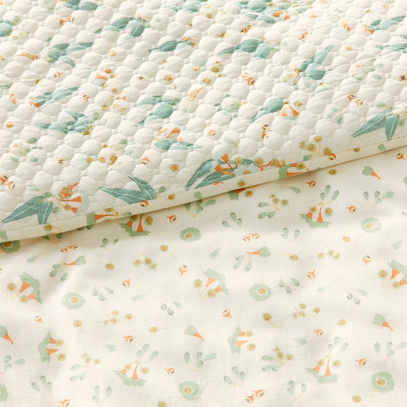 Gumnut Jersey Natural Cot Quilted Quilt Cover Set