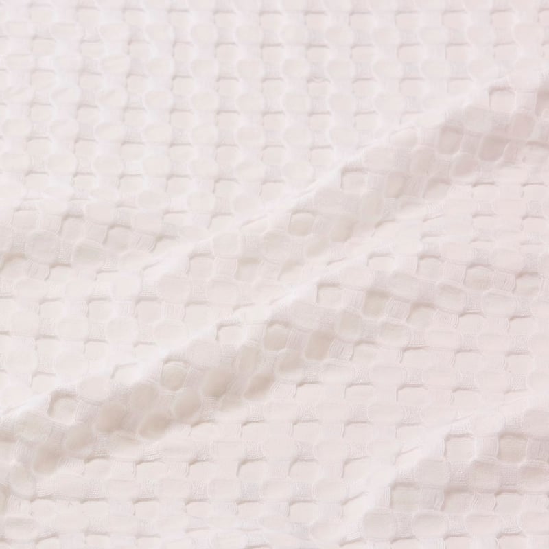 Bobbi Bamboo Cotton Waffle White Baby Blanket