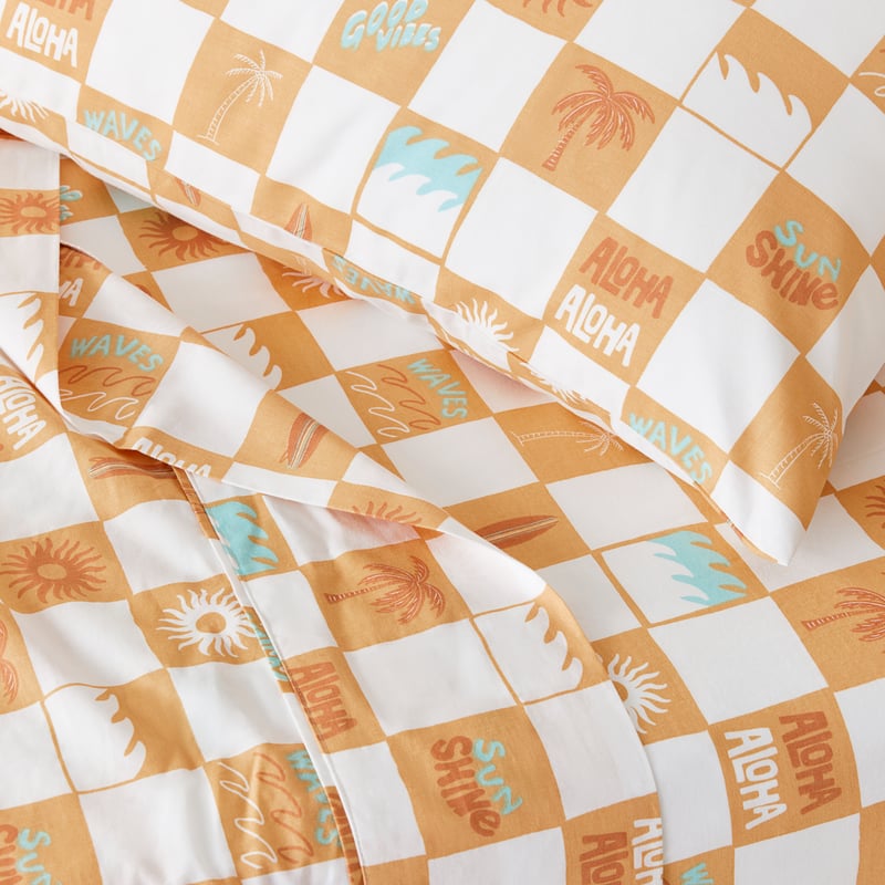 Summer Surf Sunshine Cot Sheet Set