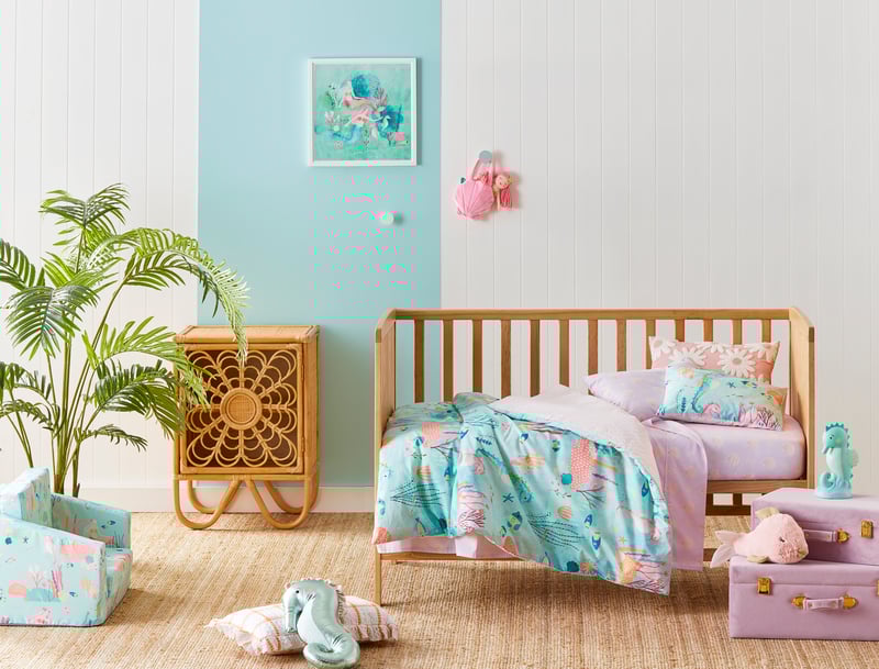 Ocean Magic Marine Cot Quilt Cover Set