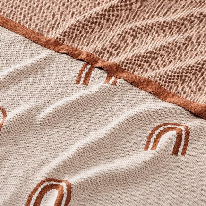 Novelty Organic Cotton Natural Rainbow Baby Blanket