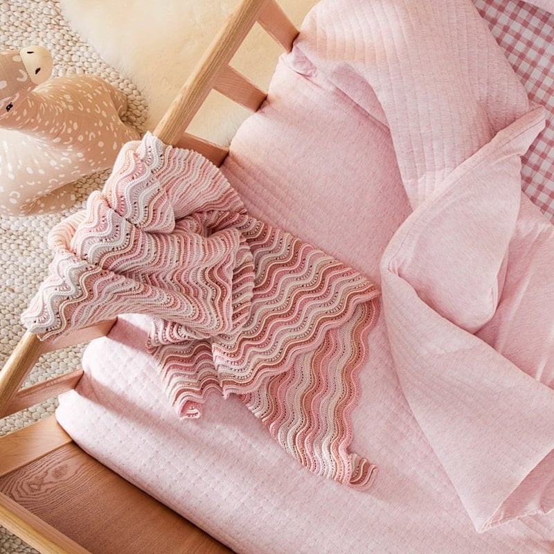 Organic Cotton Desert Sunrise Ripple Baby Blanket