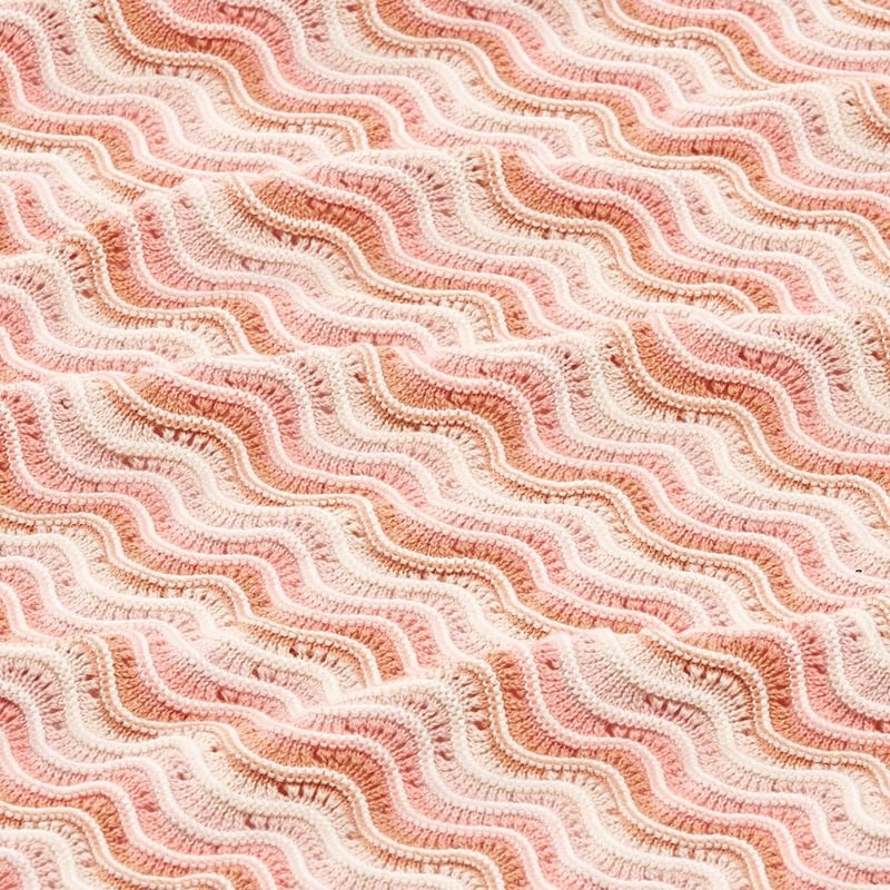 Organic Cotton Desert Sunrise Ripple Baby Blanket