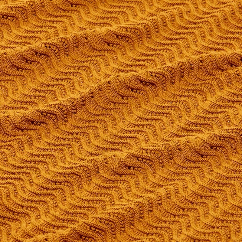 Organic Cotton Golden Ripple Baby Blanket