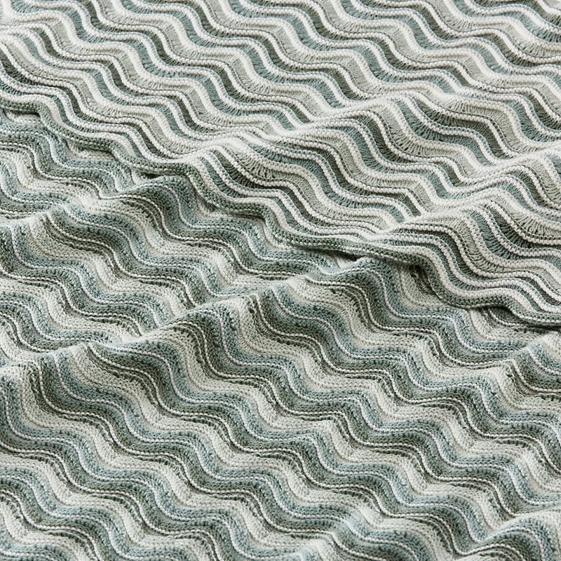 Organic Cotton Ripple Seafoam Baby Blanket