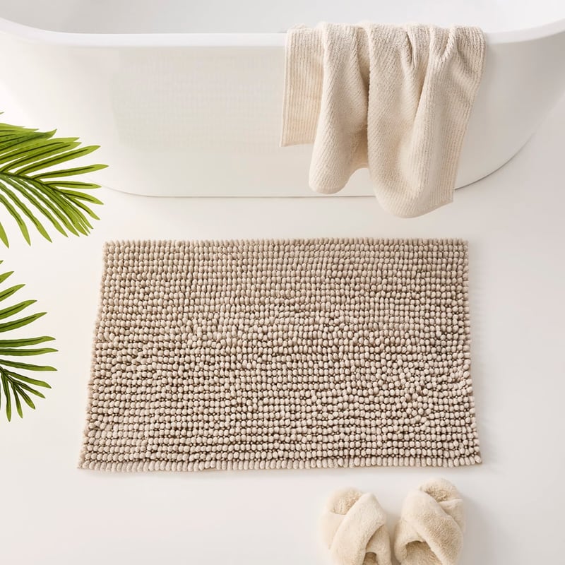 Microplush Stone Bobble Bath Mat