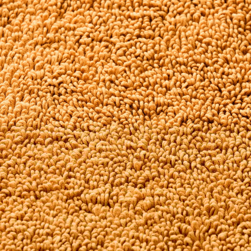 Nicola Mustard Combed Cotton Circle Bath Mat