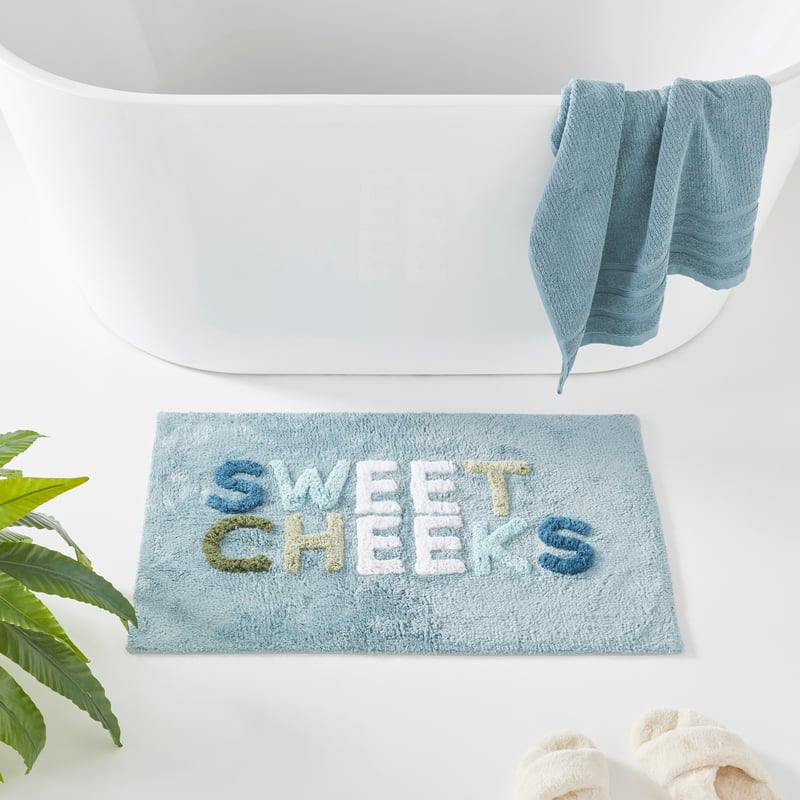 Sweet Cheeks Sea Blue Bath Mat