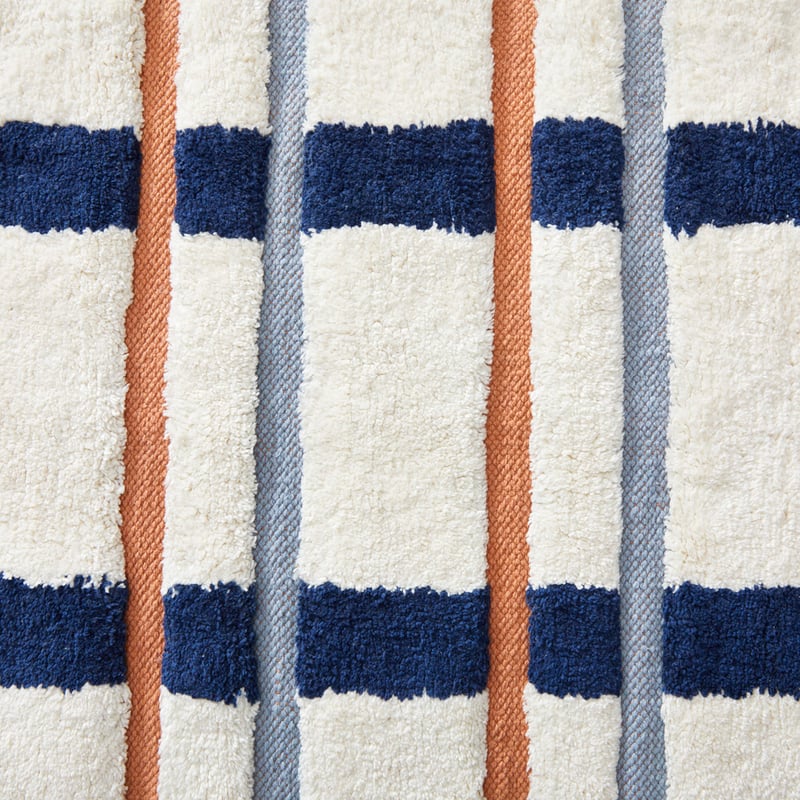 Carter French Blue and Earth Bath Runner