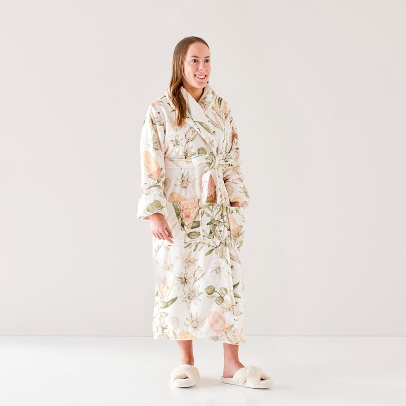 Printed Ultra Soft Sand Multi Golden Wattle Robe