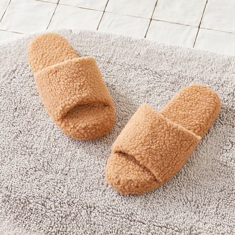 Sherpa Camel Mule Slippers