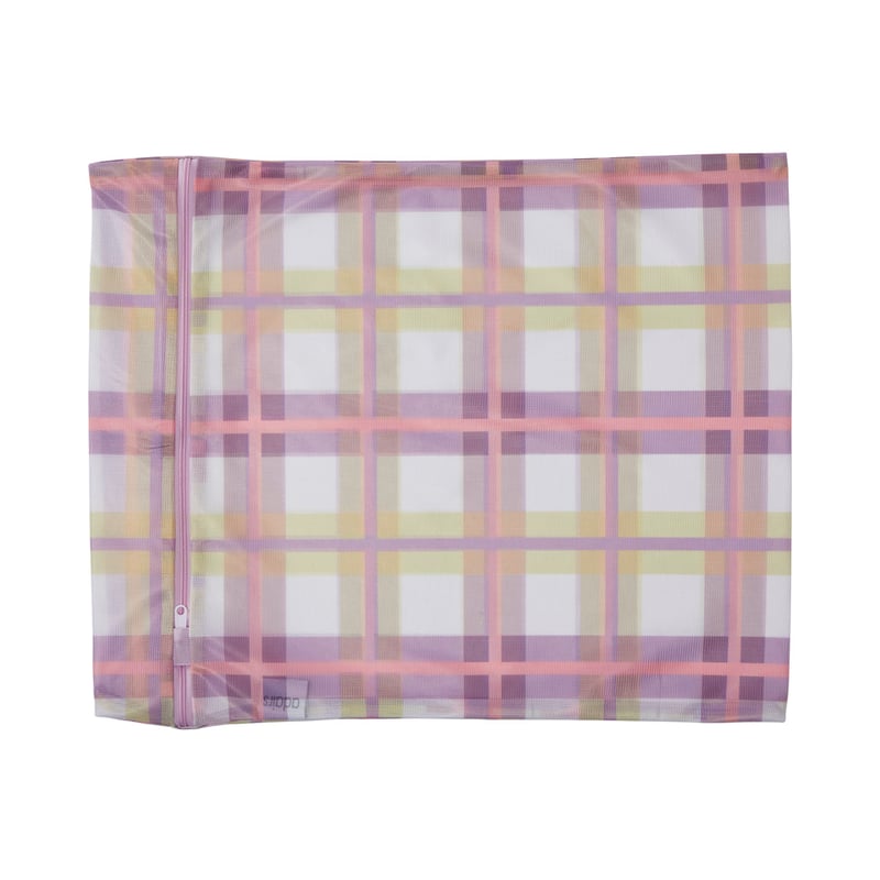 Laundry Purple Check Wash Bag