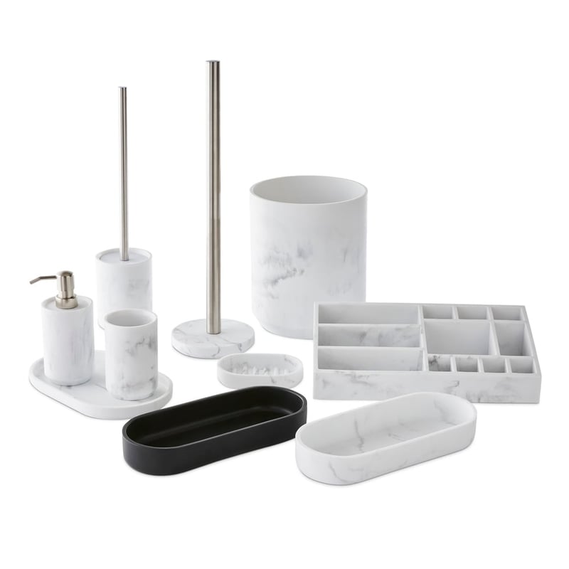Mayfair Marble & Silver Bathroom Accessories