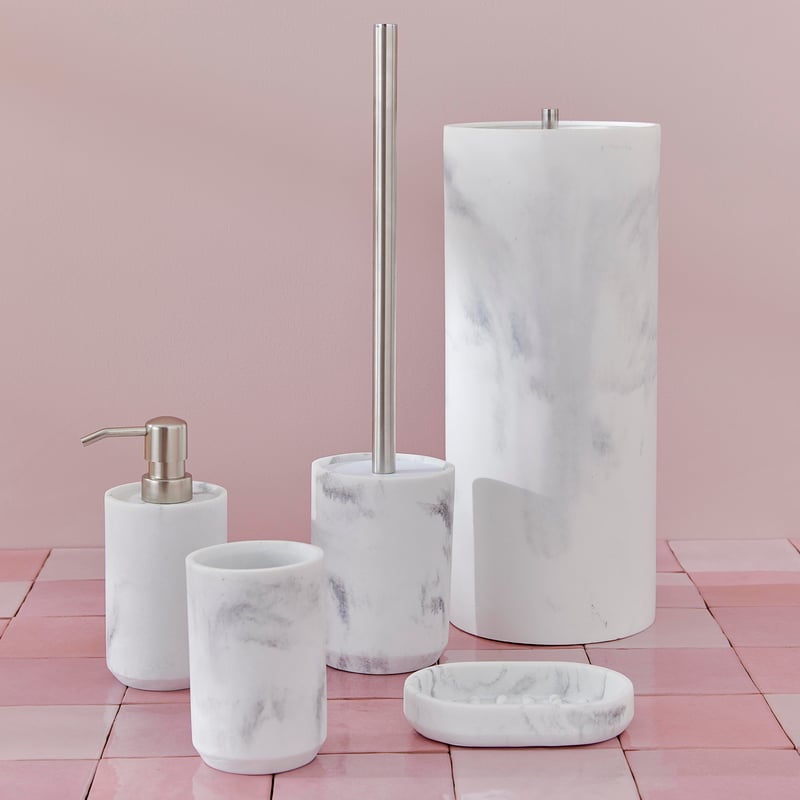 Mayfair Marble & Silver Bathroom Accessories