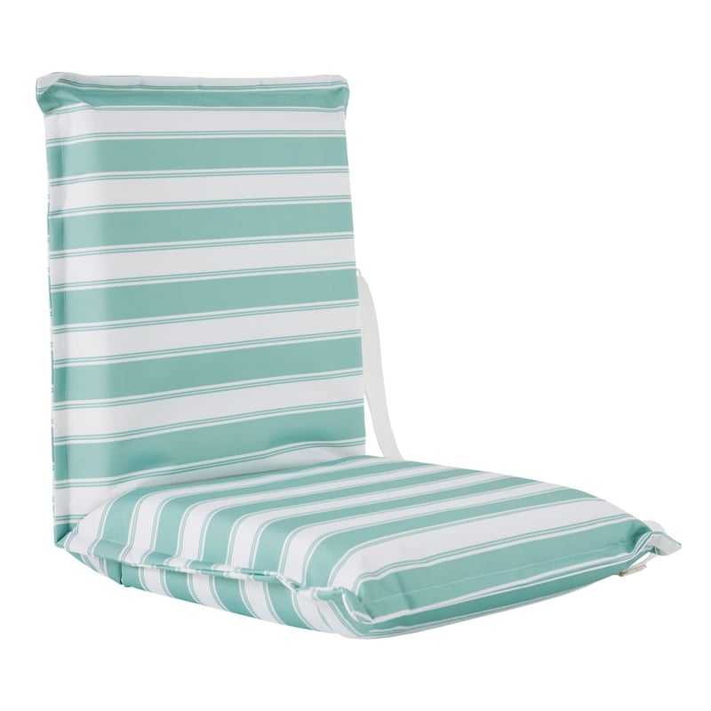 Evergreen Stripe Padded Canvas Beach Chair