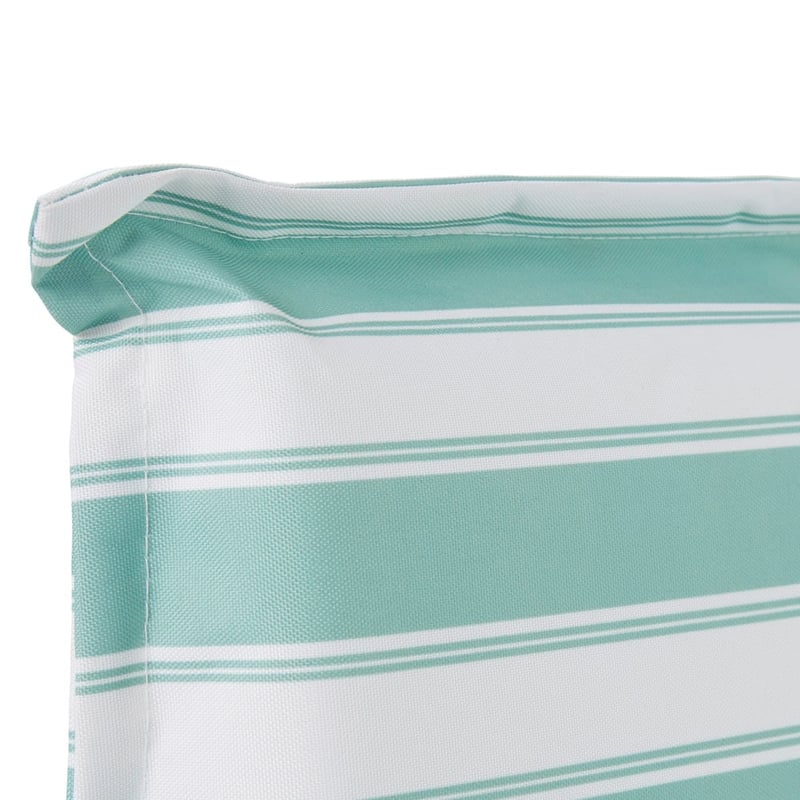 Evergreen Stripe Padded Canvas Beach Chair