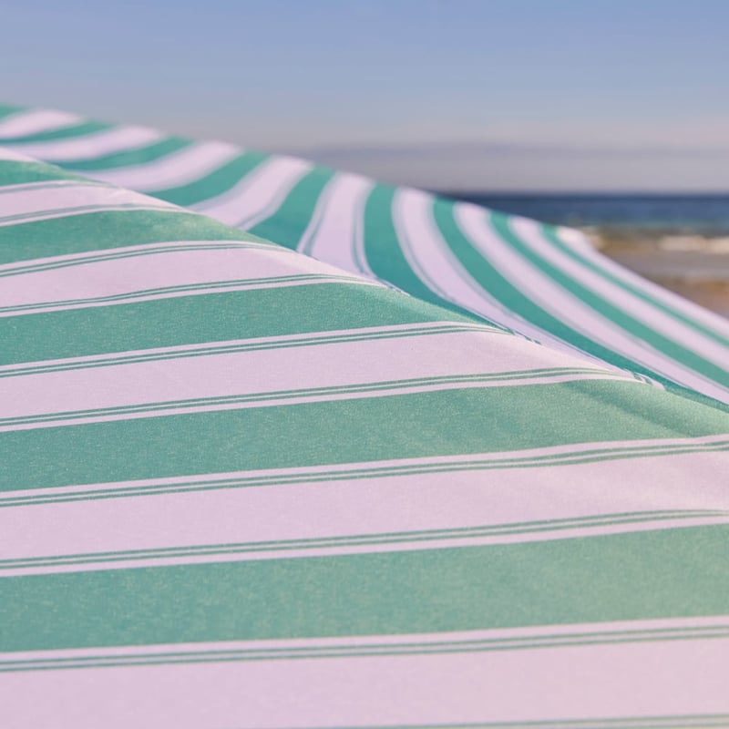 Evergreen Stripe Beach Cabana