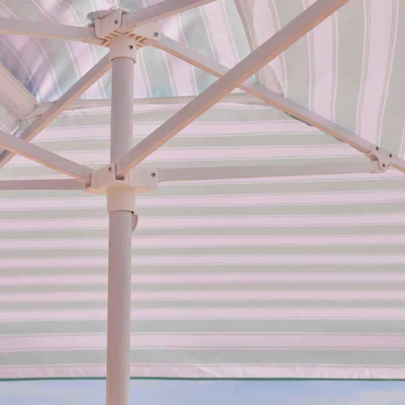 Evergreen Stripe Beach Cabana