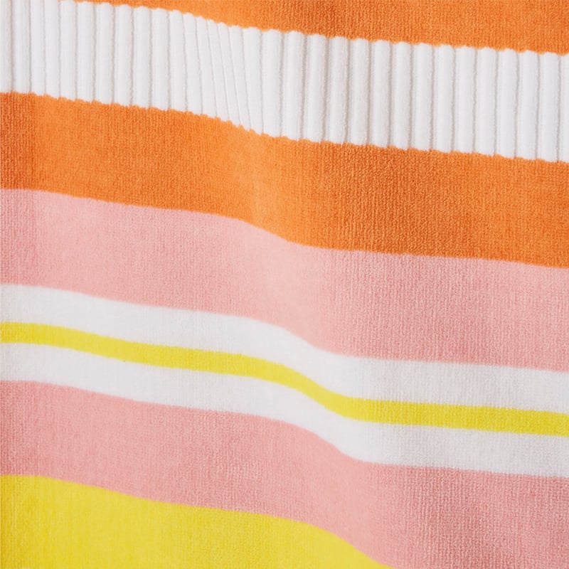 Velour Holiday Stripe Pink Beach Towel