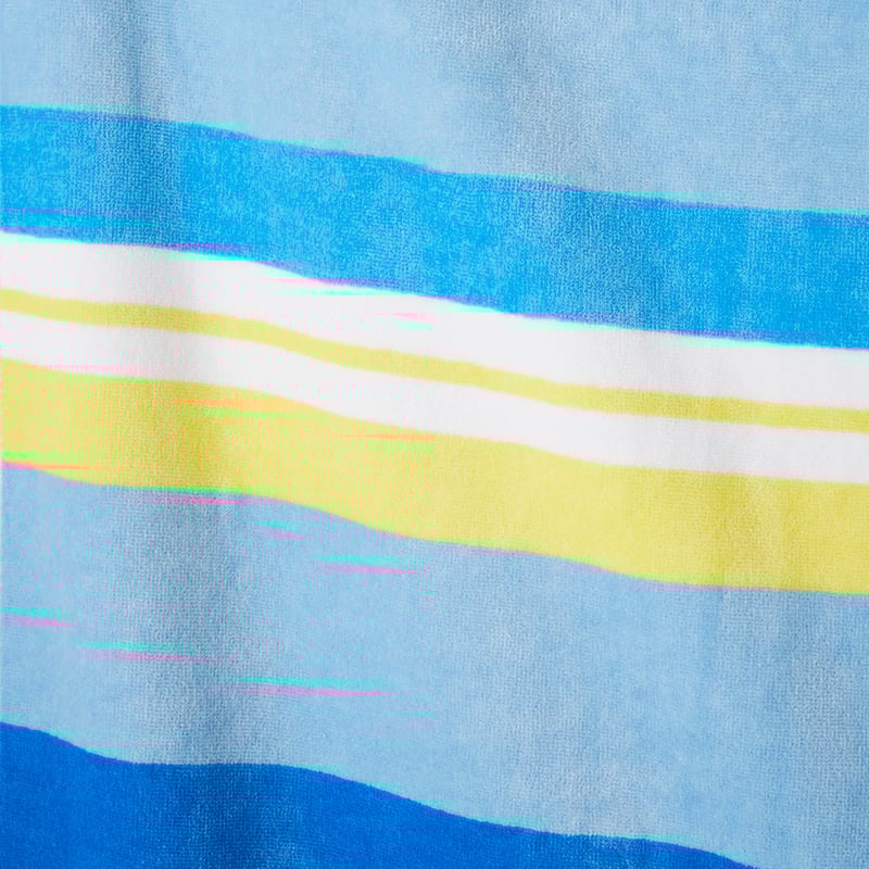 Velour Pacific Stripe Aqua Beach Towel