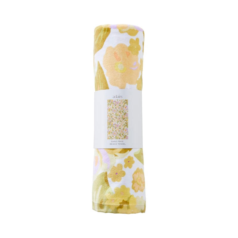Byron Floral Lemon Sand Free Beach Towel