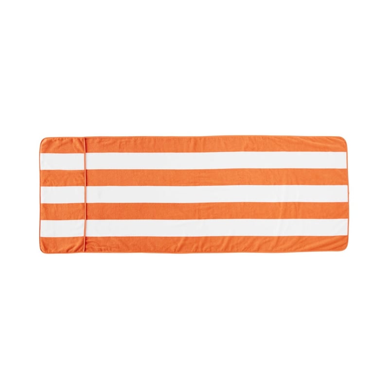 Apricot & White Beach Lounger Towel