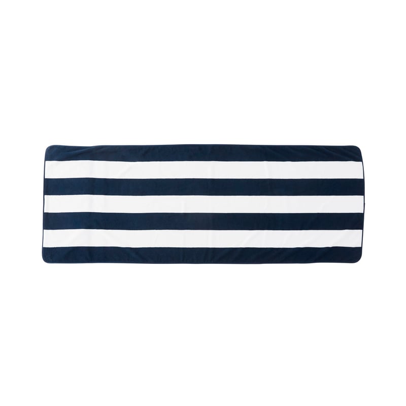 Navy & White Beach Lounger Towel
