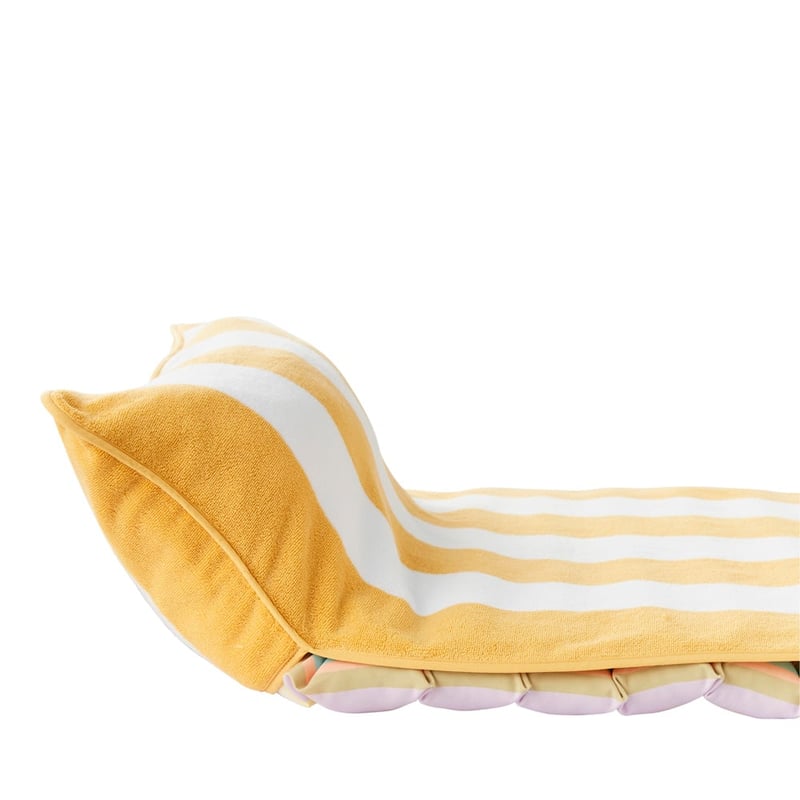 Sunshine & White Beach Lounger Towel