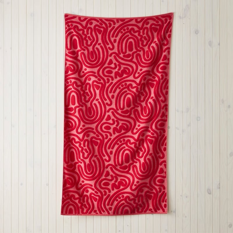 Samoa Red Quick Dry Beach Towel