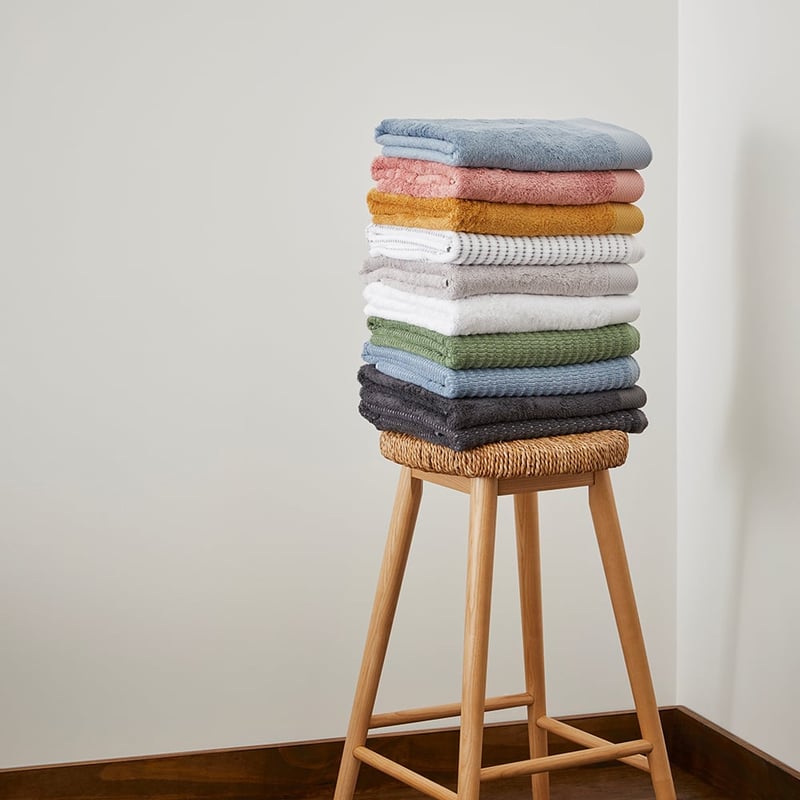 Navara Dove Grey Solid Bamboo Cotton Towel Range
