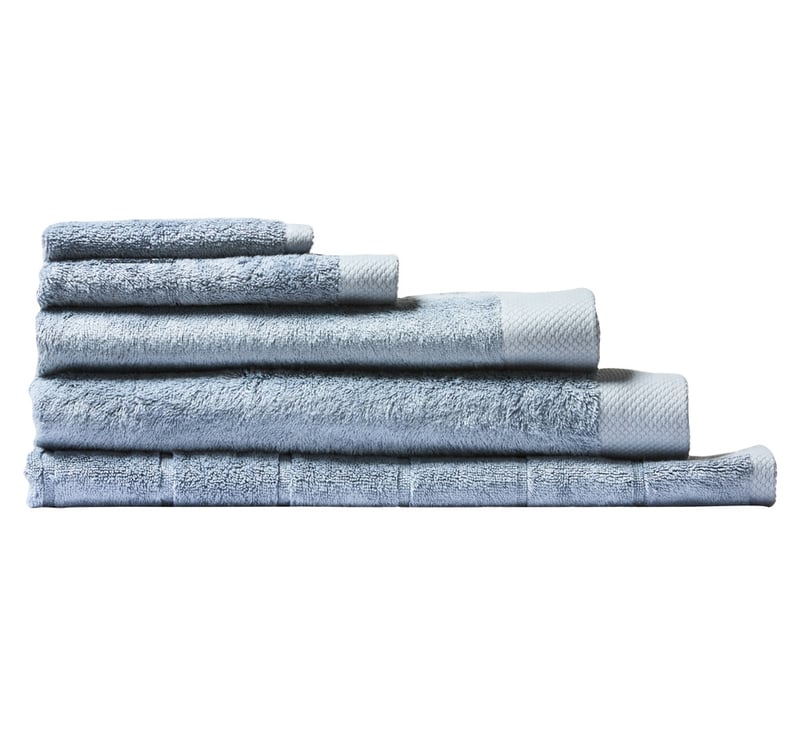 Navara French Blue Solid Cotton Bamboo Towel Range