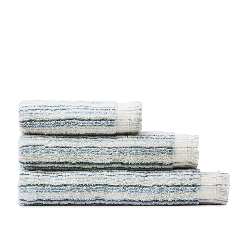 European Sienna French Blue Multi Turkish Cotton Towel Range