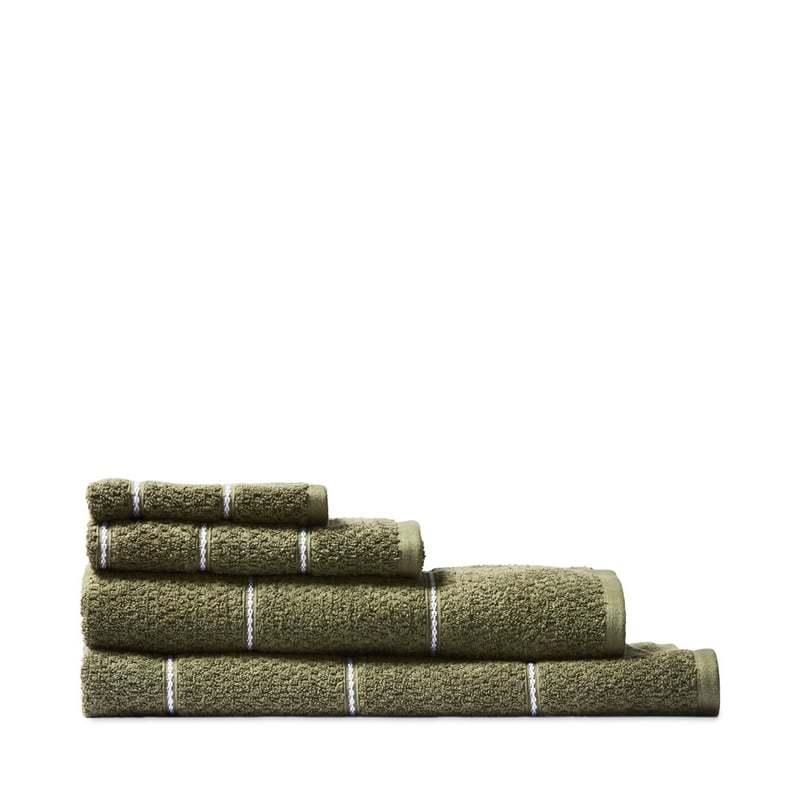 Dakota Avocado Stripe Bath Towel Range