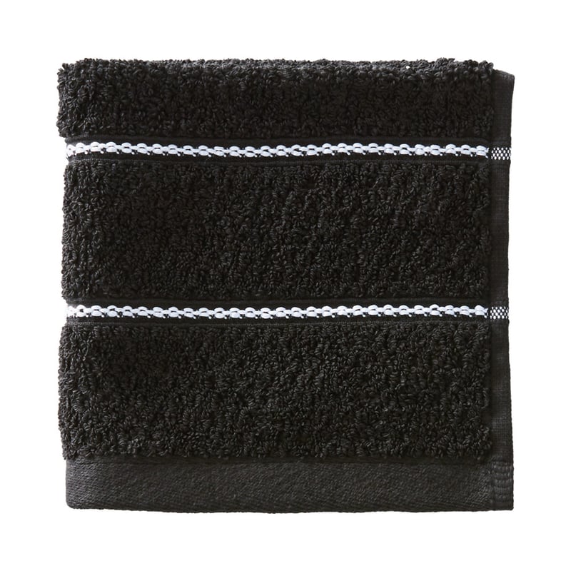 Dakota Black Stripe Bath Towel Range