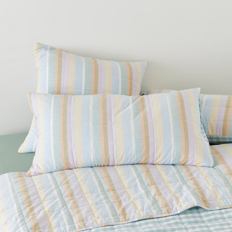 Sorbet Stripe Quilted Pillowcases