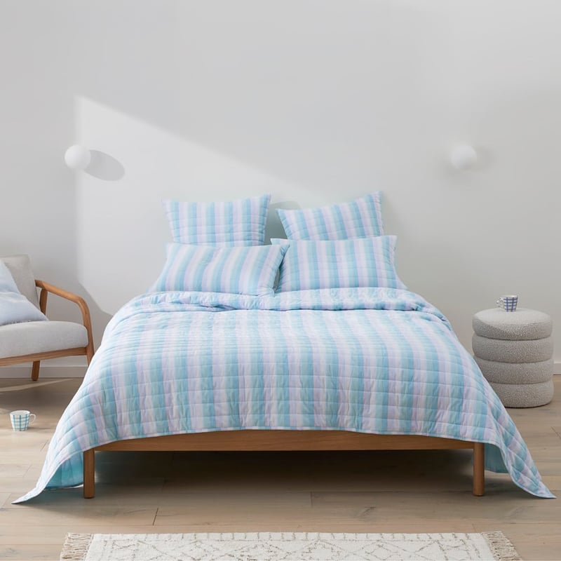 Cheerful Stripe Sorbet Quilted Coverlet Separates