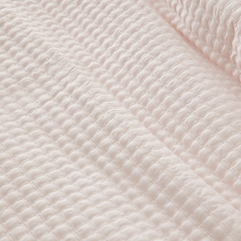 Cross Stitch Pink Quilted Quilt Cover Set