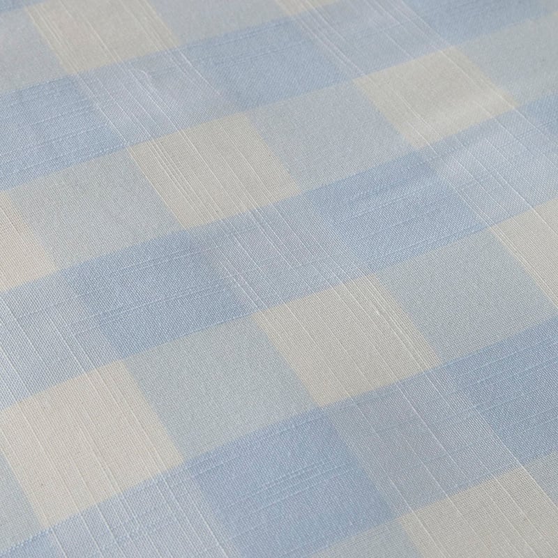 Casey Sky Blue Check Quilt Cover Set