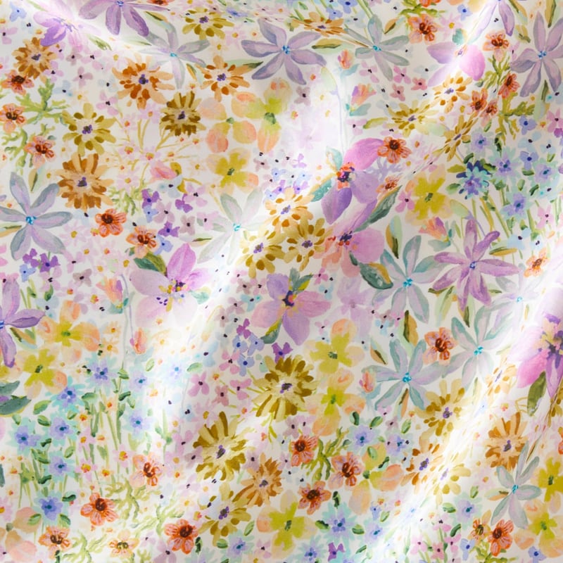 Sienna Floral & Stripe Pure Silk Printed Pillowcase