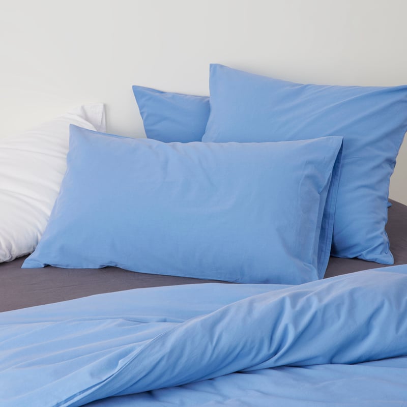 Stonewashed Cotton French Blue Pillowcases
