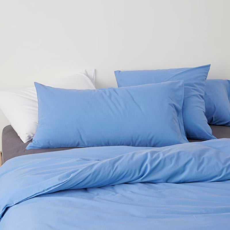 Stonewashed Cotton French Blue Pillowcases