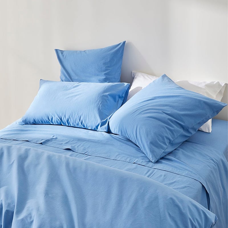 Stonewashed Cotton French Blue Pillowcases