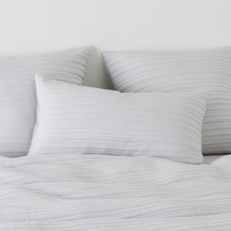 Hayman Soft Grey Quilted Quilt Cover Set + Separates
