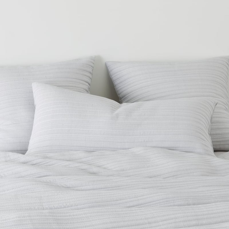 Hayman Soft Grey Quilted Pillowcases