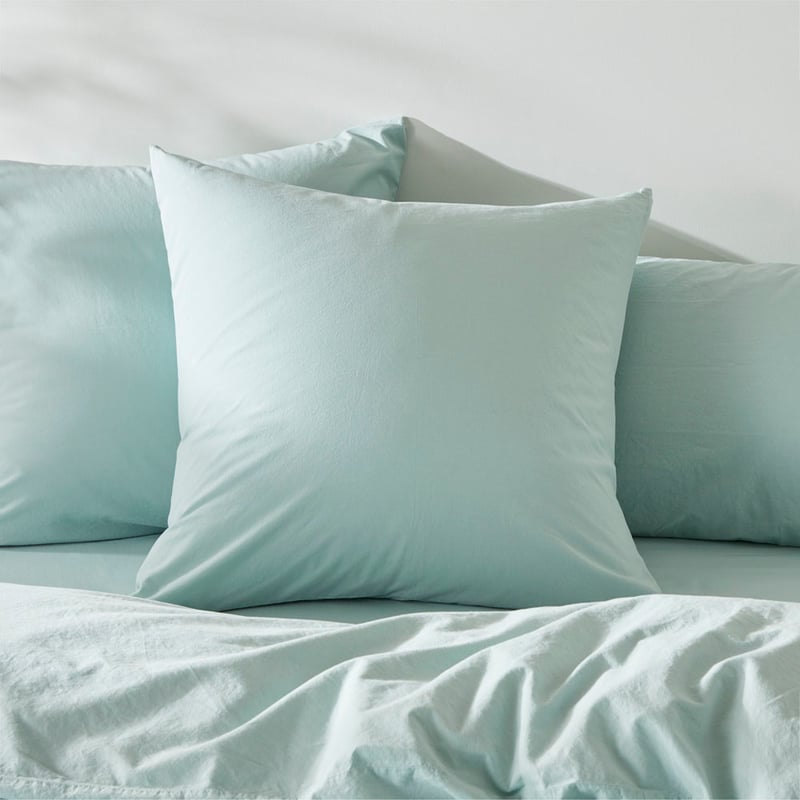 Stonewashed Cotton Mint Pillowcases