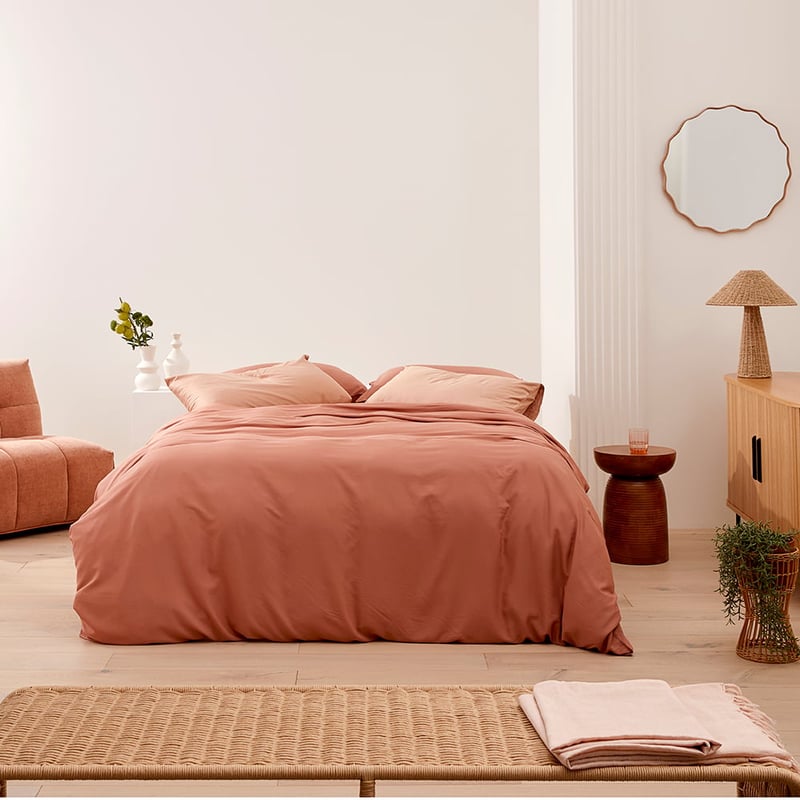 Bamboo Linen Twin Needle Earth Quilt Cover Separates