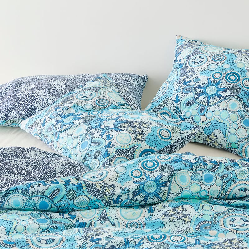 Cungelella Kalkatungu Blue Quilt Cover Set + Separates
