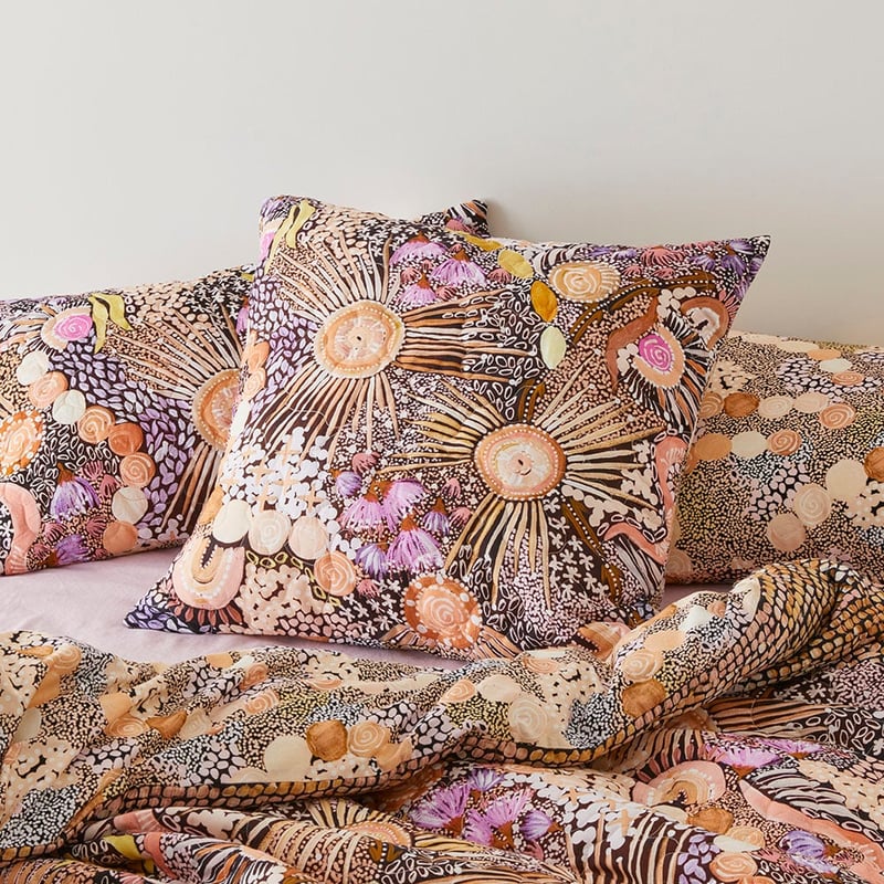 Cungelella Yamamillah Pink Earth Quilted Quilt Cover Separates